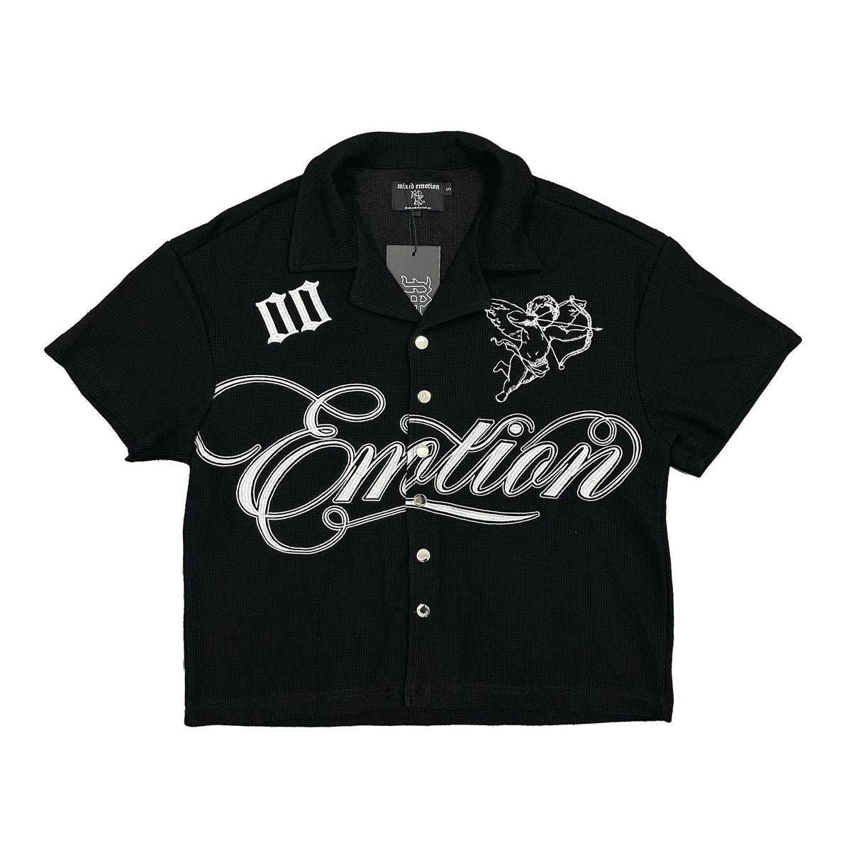 Black Signature Button Up