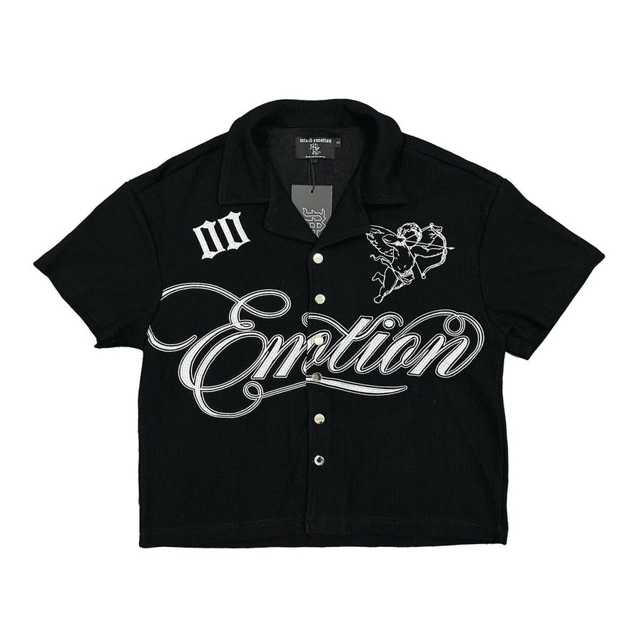 Black Signature Button Up