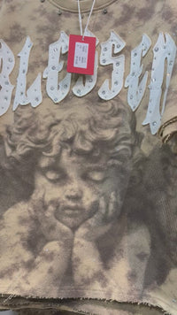 Blessed cropped shirt from taker sand T5209