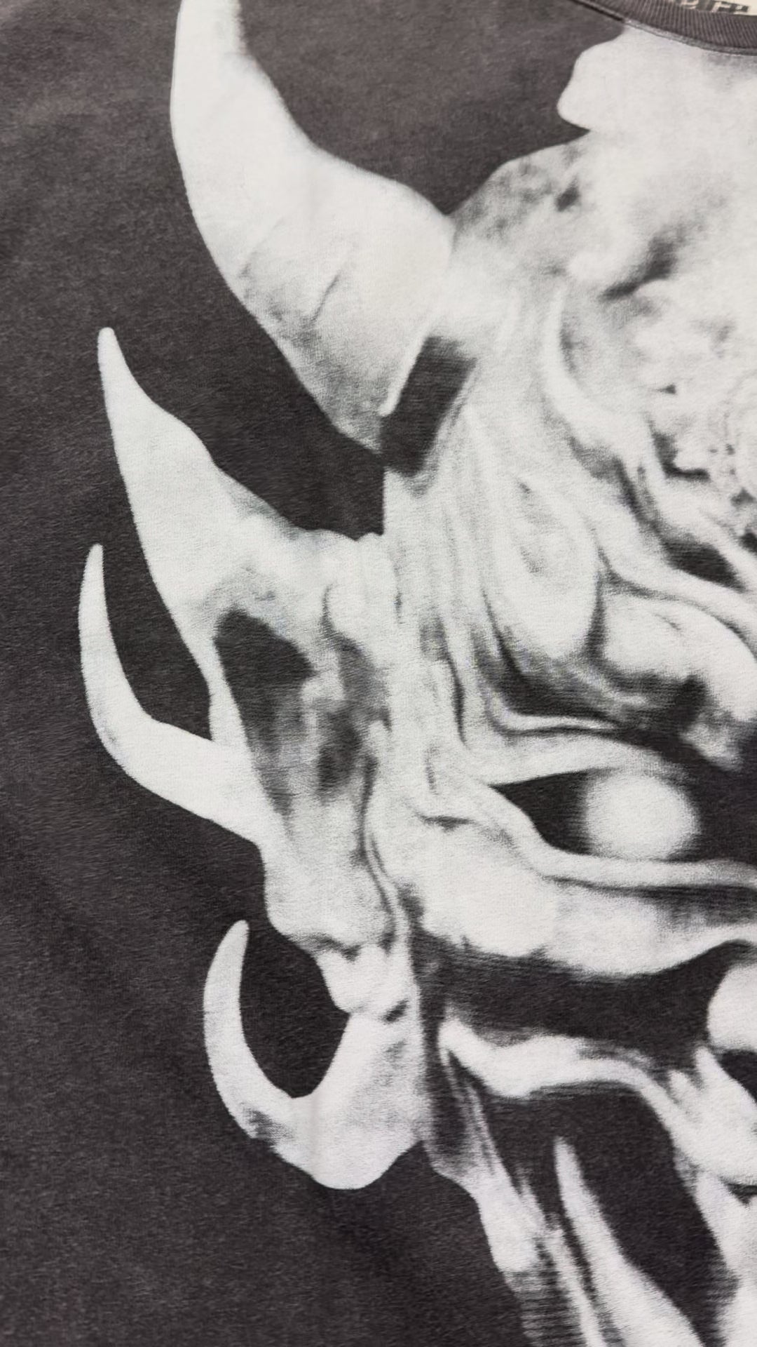 DARK SIDE CROPPED SHIRT VOYAGE STUDIO 51T16 BLACK WASH