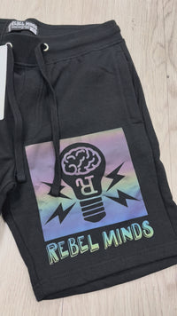 Rebel Minds Bulb Black Shorts