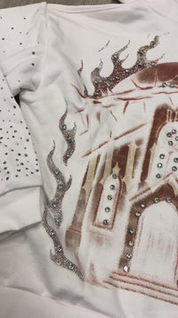 DARK ILLUSION SKULL ZIPUP HOODIE WHITE