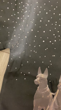 Dog Chain cropped shirt BLACK DM5232BK