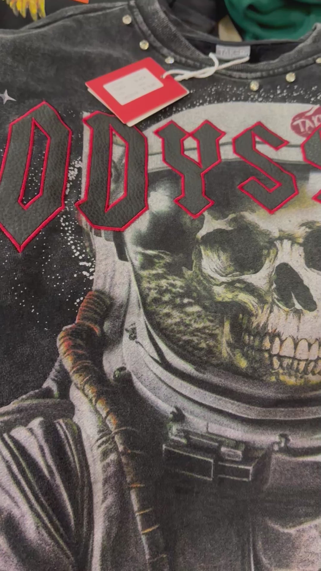 ODYSSEY cropped shirt black T5202