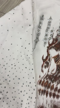 DARK ILLUSION SKULL ZIPUP HOODIE WHITE