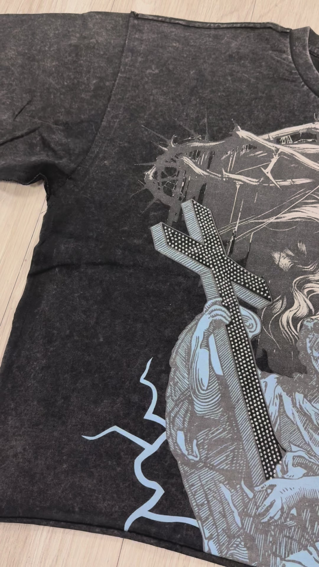 Mercy cropped shirt Black KR602