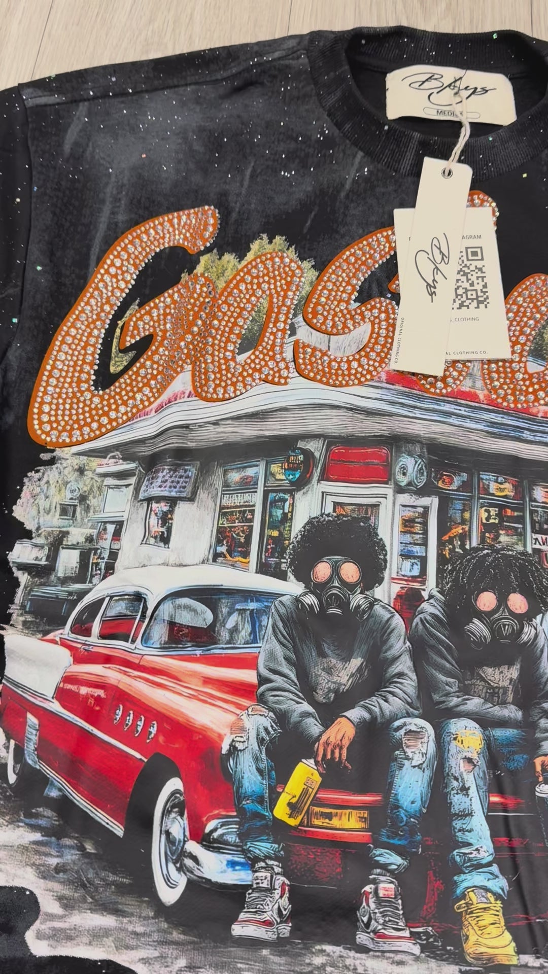 cropped shirt BKYS T1444 BLACK