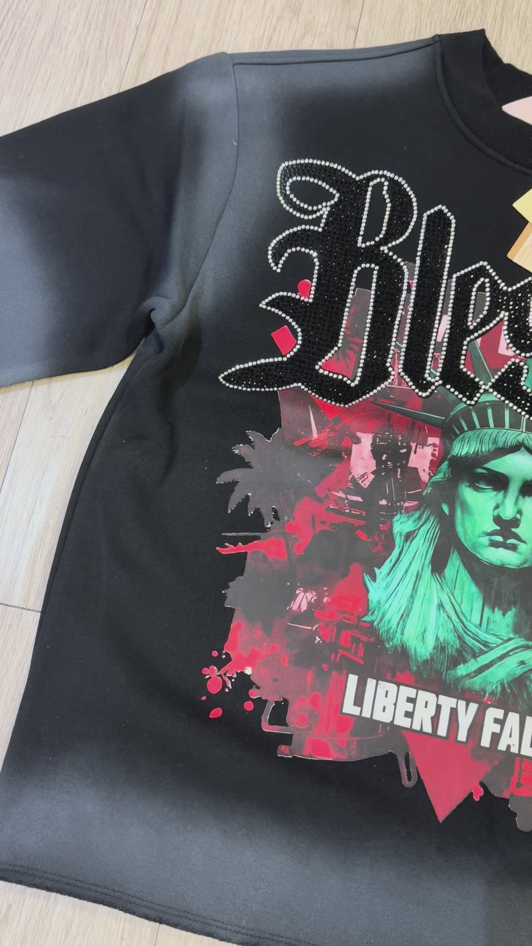 Blessed cropped shirt DM5302BK black