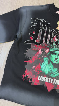 Blessed cropped shirt DM5302BK black