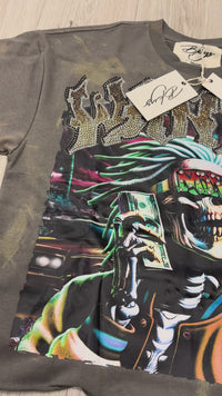 BKYS CROPPED SHIRT T1434 GREY