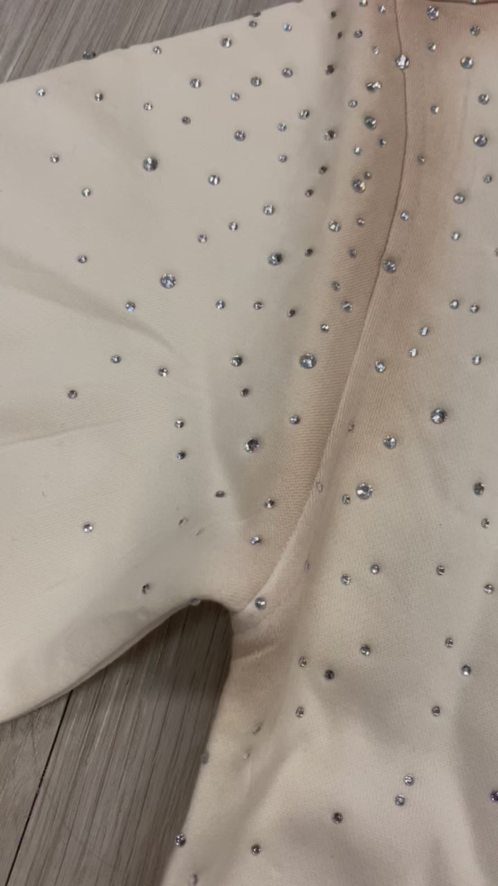 Dog Chain cropped shirt OFF WHITE