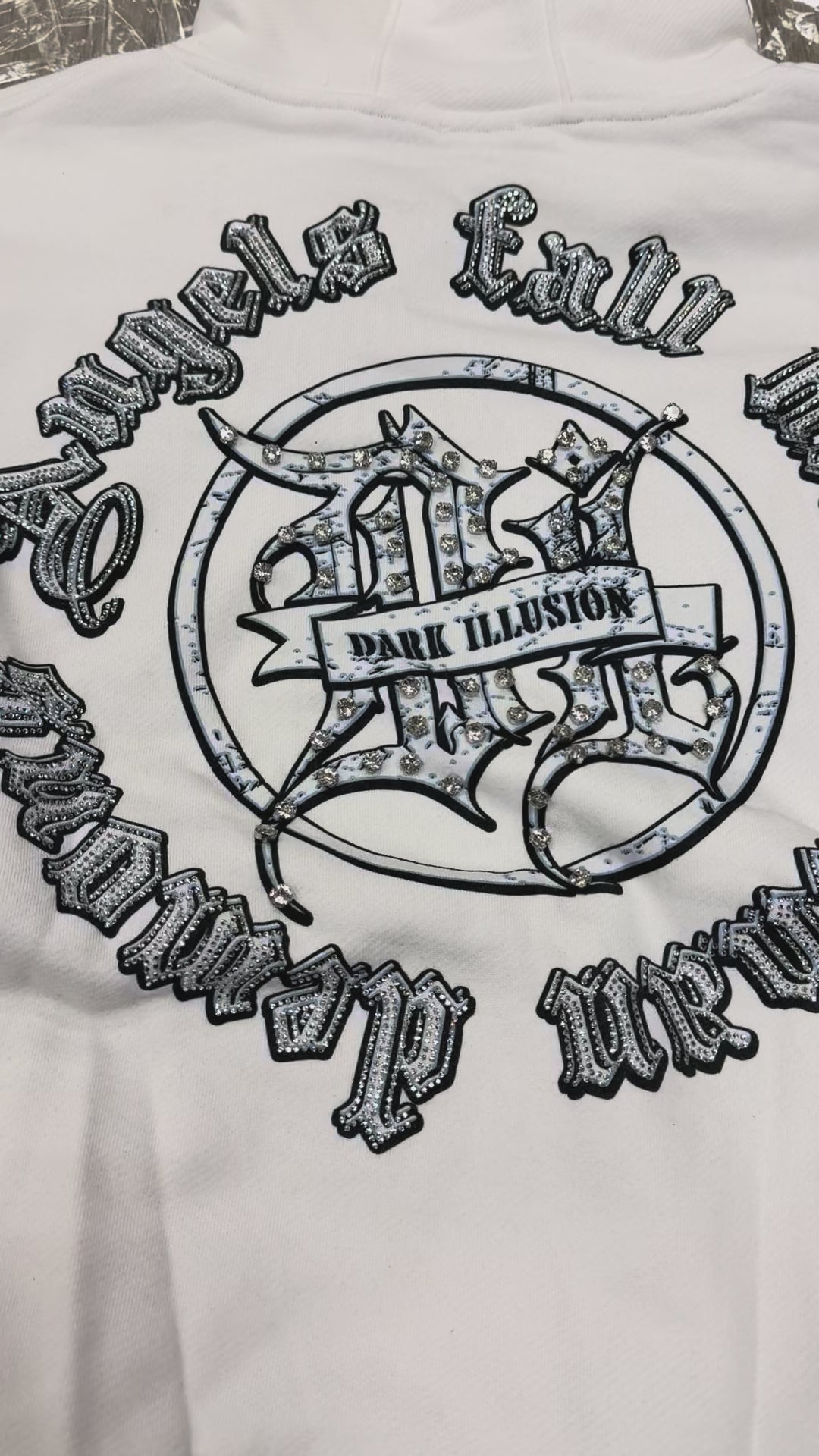 DARK ILLUSION GOD ANGEL HOODIE WHITE W251084