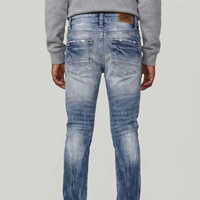 Kids Attitude Stacked Denim (Medium Blue)jtf2294b