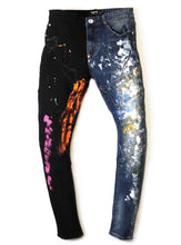 Load image into Gallery viewer, Dijon Limited Premium Washed Half and Half Skinny Denim Pants.