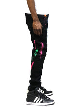 Load image into Gallery viewer, Dijon Limited Premium Washed Half and Half Skinny Denim Pants.