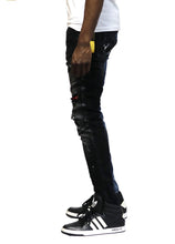 Load image into Gallery viewer, Aspen Limited Premium Washed Half and Half Skinny Denim Pants.