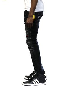 Aspen Limited Premium Washed Half and Half Skinny Denim Pants.