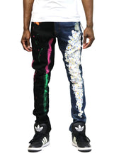 Load image into Gallery viewer, Dijon Limited Premium Washed Half and Half Skinny Denim Pants.