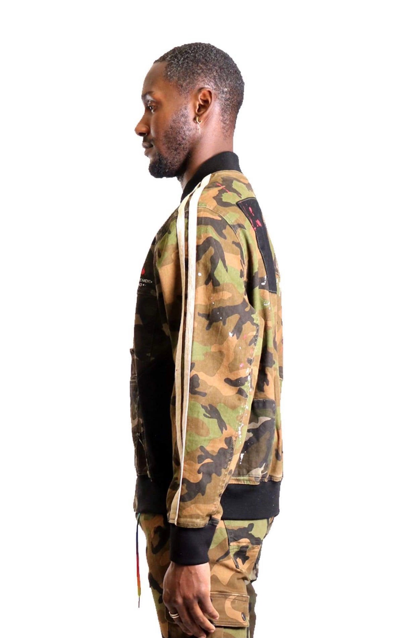 Ermine Mixed Camo Bomber Jacket ERMINE KJ9960