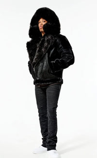 EL JEFE SHEARLING MOTO JACKET KIDS (BLACK) 91590