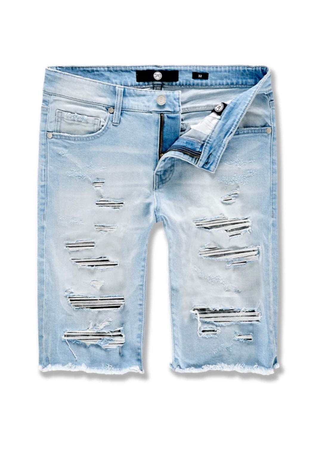 ABYSS DENIM SHORTS (ICE BLUE)
