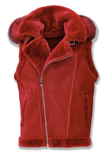 Denali Shearling Vest (Red)
