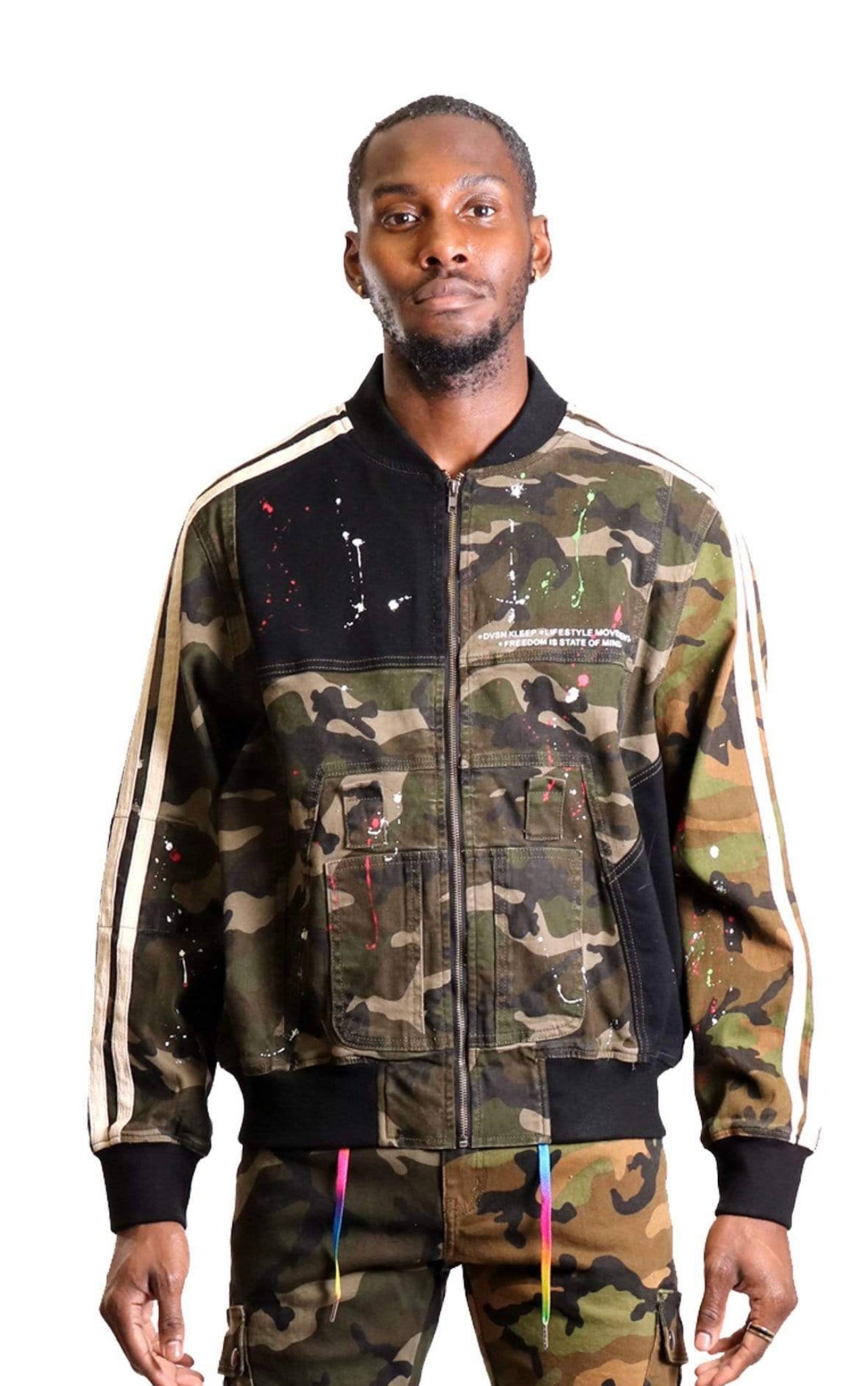Ermine Mixed Camo Bomber Jacket ERMINE KJ9960