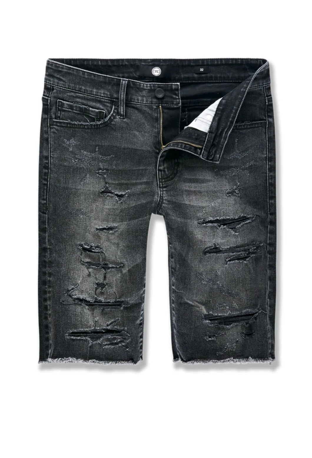 ABYSS DENIM SHORTS (BLACK SHADOW)