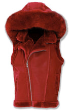 Load image into Gallery viewer, Denali Shearling Vest (Red)
