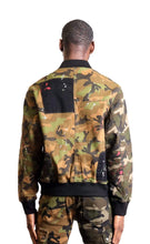 Load image into Gallery viewer, Ermine Mixed Camo Bomber Jacket