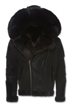 Load image into Gallery viewer, EL JEFE SHEARLING MOTO JACKET (BLACK)