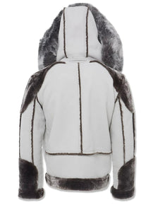 EL JEFE SHEARLING MOTO JACKET (LIGHT GREY