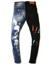 Load image into Gallery viewer, Dijon Limited Premium Washed Half and Half Skinny Denim Pants.