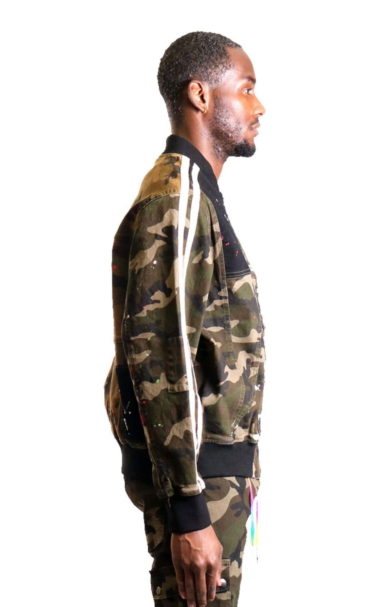Ermine Mixed Camo Bomber Jacket ERMINE KJ9960