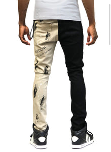 Reed Premium Washed Skinny Half and Half Twill Pants