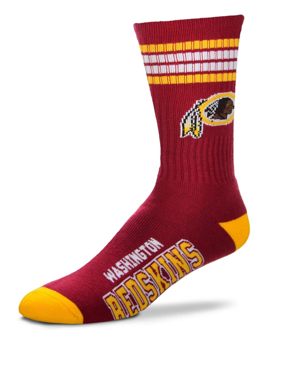 For Bare Feet Redskins 4-Stripe Socks