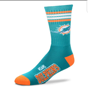 For Bare Feet Dolphins 4-Striped Socks