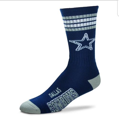 For Bare Feet Cowboys 4-Striped Socks