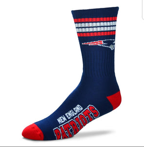 For Bare Feet Patriots 4-Striped Socks