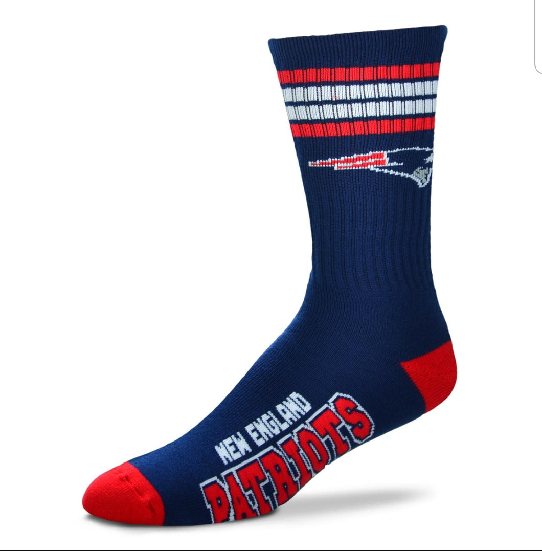 For Bare Feet Patriots 4-Striped Socks