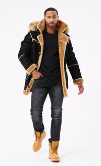 Jordan Craig Denali Shearling Jacket ( Black Coffee)