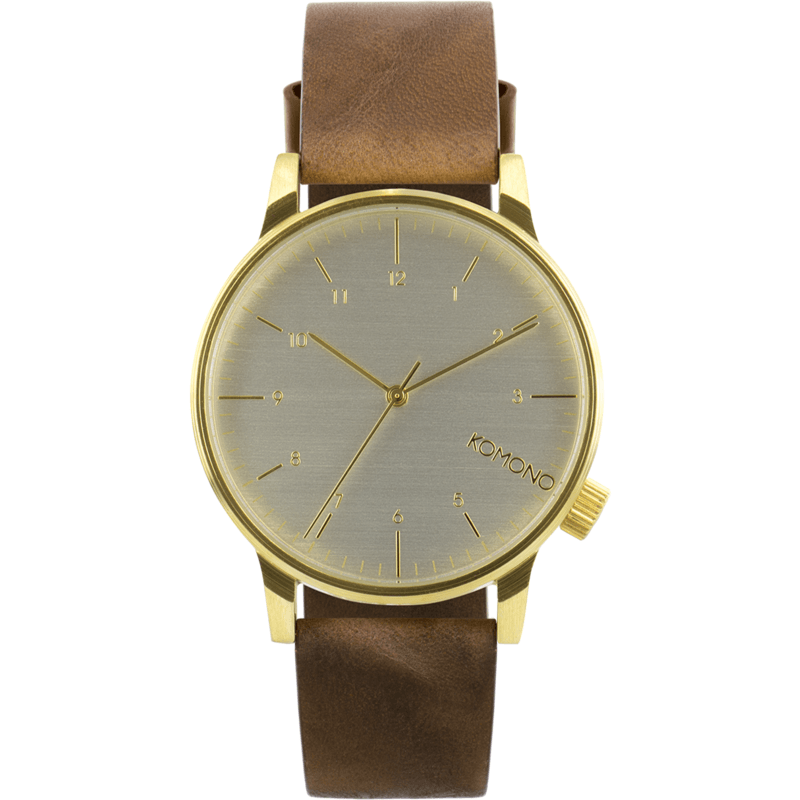 Komono Winston Regal Saddle Brown Watch upstairs