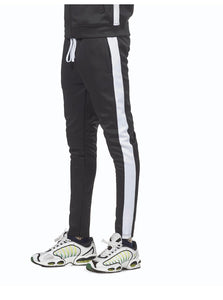 Track pants Black/White REBEL MINDS