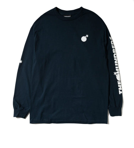The hundreds Solid Bomb Crest LS T-Shirt navy blue