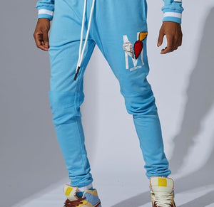 FLC&P132 MOTIVATION SEA BLUE CREWNECK SET