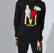 Load image into Gallery viewer, FLC&amp;P 132 MOTIVATION BLACK CREWNECK SET