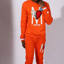 Load image into Gallery viewer, FLC&amp;P132 MOTIVATION ORANGE CREWNECK SET