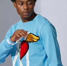 Load image into Gallery viewer, FLC&amp;P132 MOTIVATION SEA BLUE CREWNECK SET