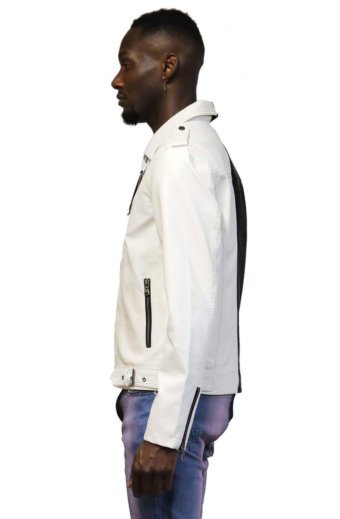 Flint Vintage Faux Leather Biker Jacket