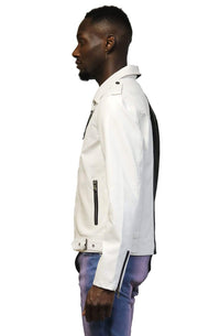 Flint Vintage Faux Leather Biker Jacket